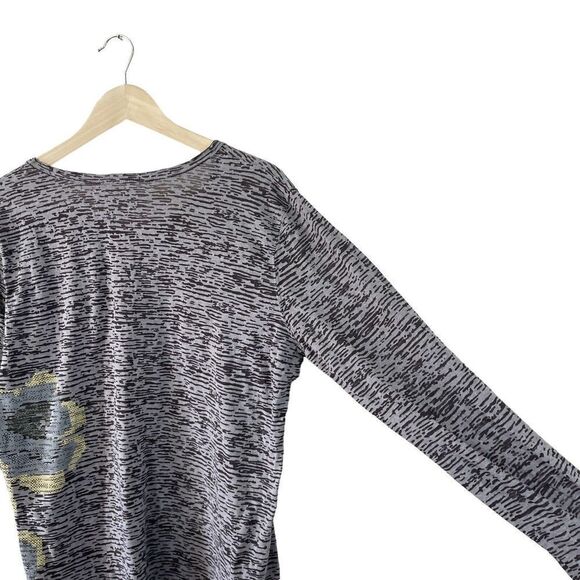 Aventura XXL 2XL Top Burnout Fabric Long Sleeve Pullover Flower Womens - Picture 15 of 15